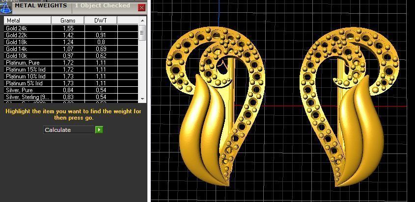 Sets of earrings and rings 6 pairs 12 models 3D print model_22