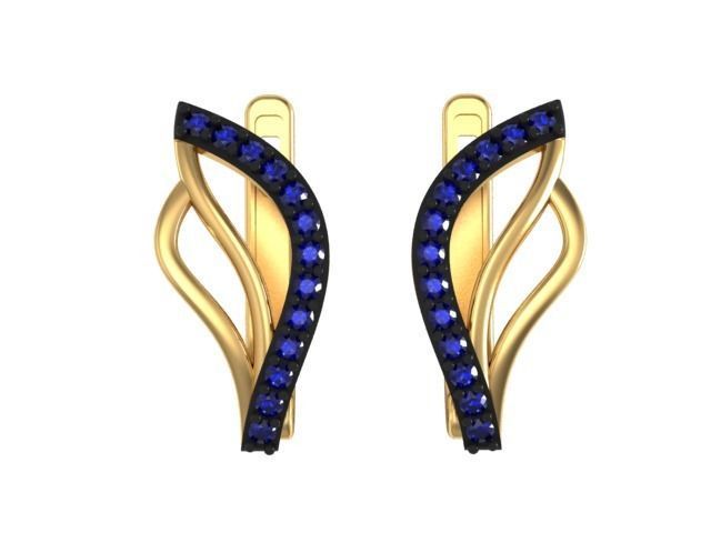 Sets of earrings and rings 6 pairs 12 models 3D print model_18