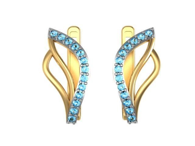 Sets of earrings and rings 6 pairs 12 models 3D print model_19