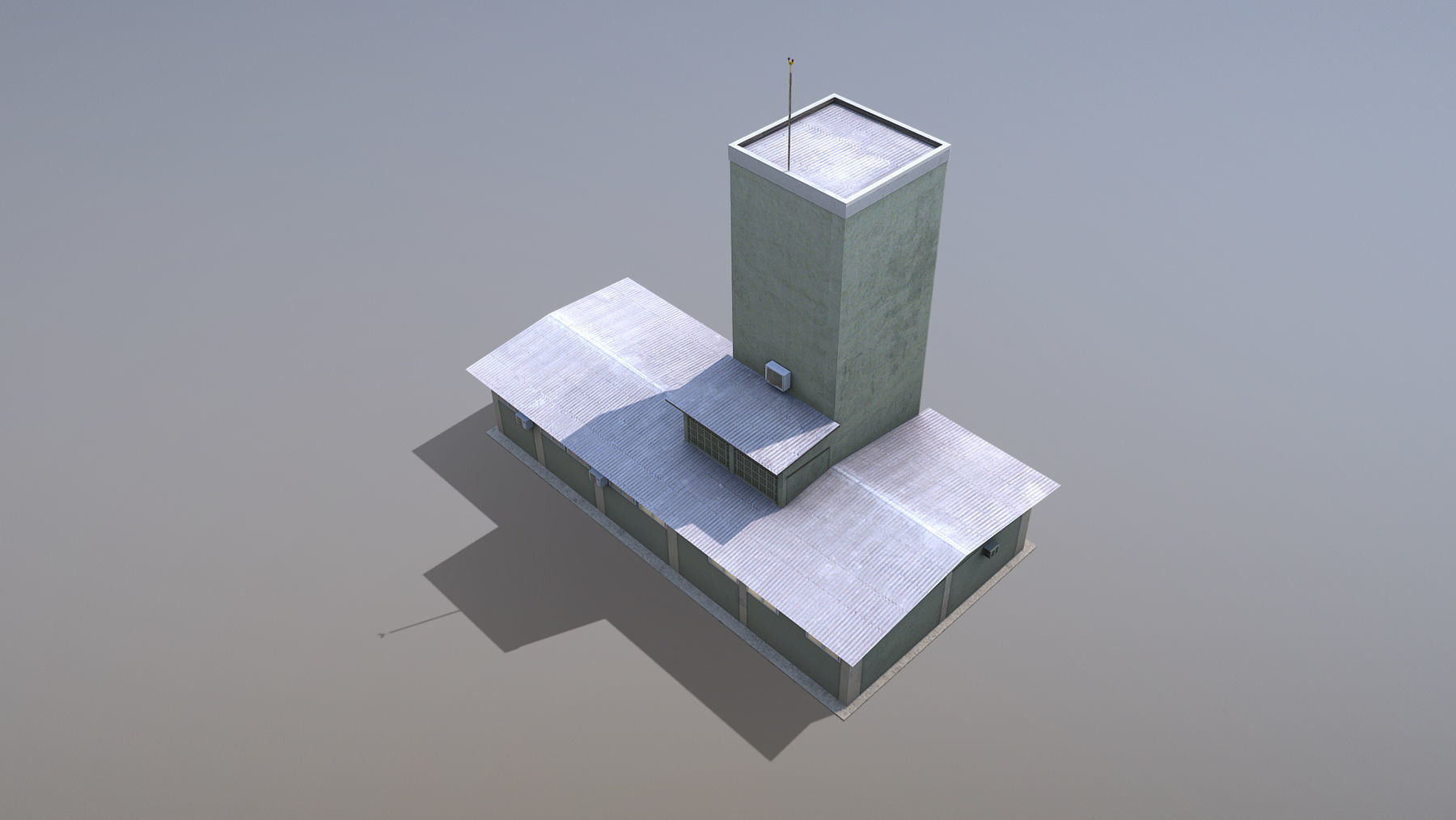 MilitaryBase PortoVelho ControlRoom Low-poly 3D model_5