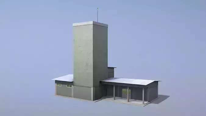 MilitaryBase PortoVelho ControlRoom Low-poly 3D model