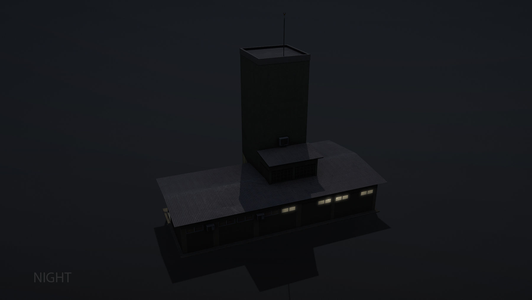 MilitaryBase PortoVelho ControlRoom Low-poly 3D model_14