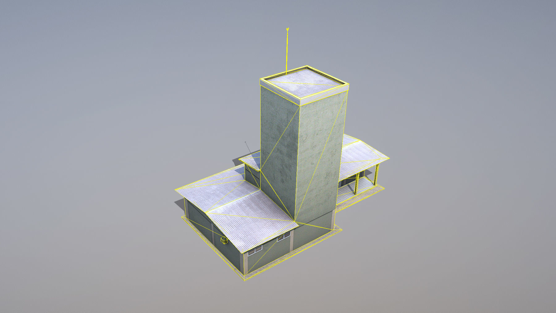 MilitaryBase PortoVelho ControlRoom Low-poly 3D model_8