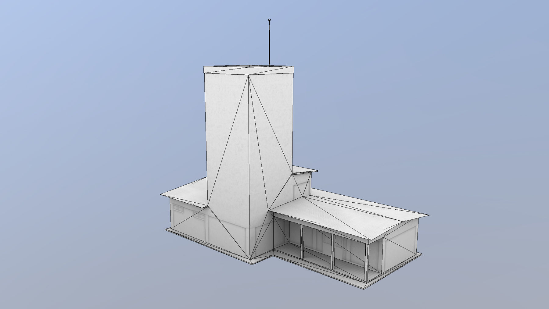 MilitaryBase PortoVelho ControlRoom Low-poly 3D model_11