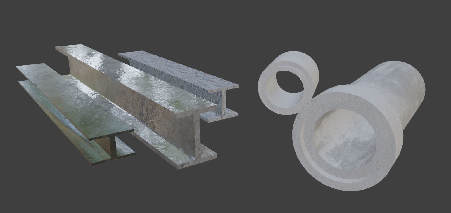 Street Asset Pack Low-poly 3D model_3