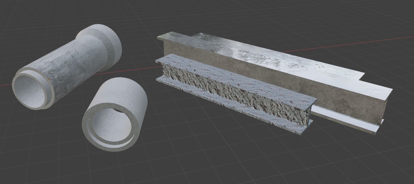 Street Asset Pack Low-poly 3D model_10