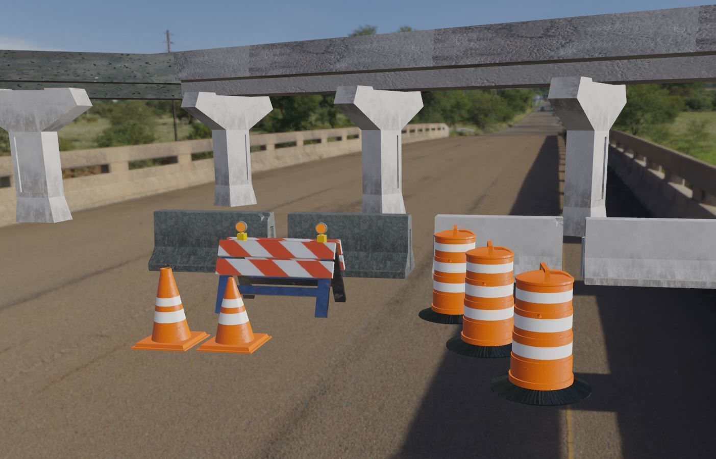 Street Asset Pack Low-poly 3D model_9