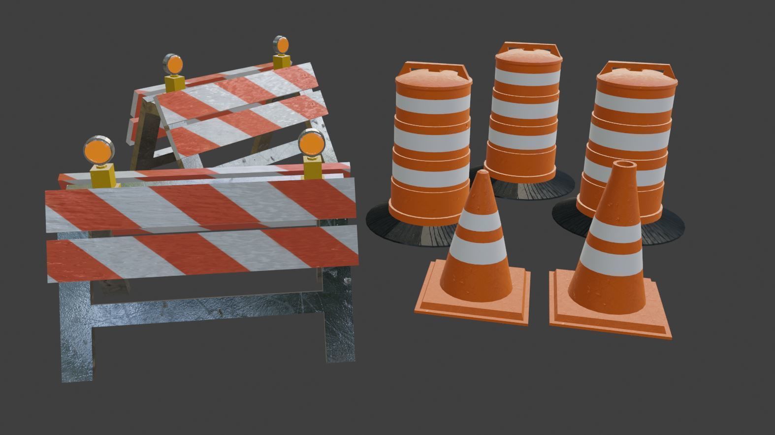 Street Asset Pack Low-poly 3D model_2