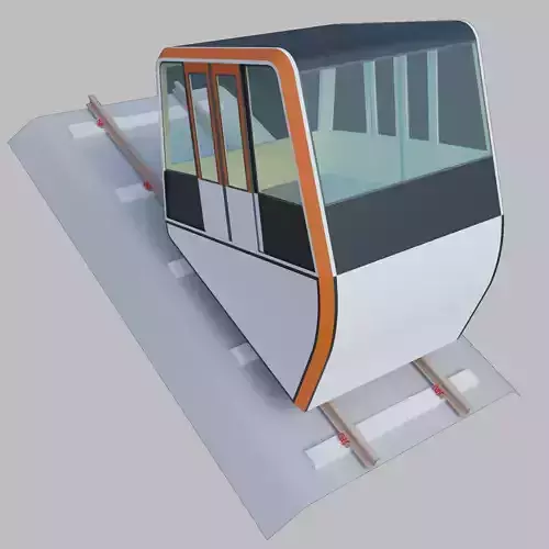 Inclined lift - funicular 3D model
