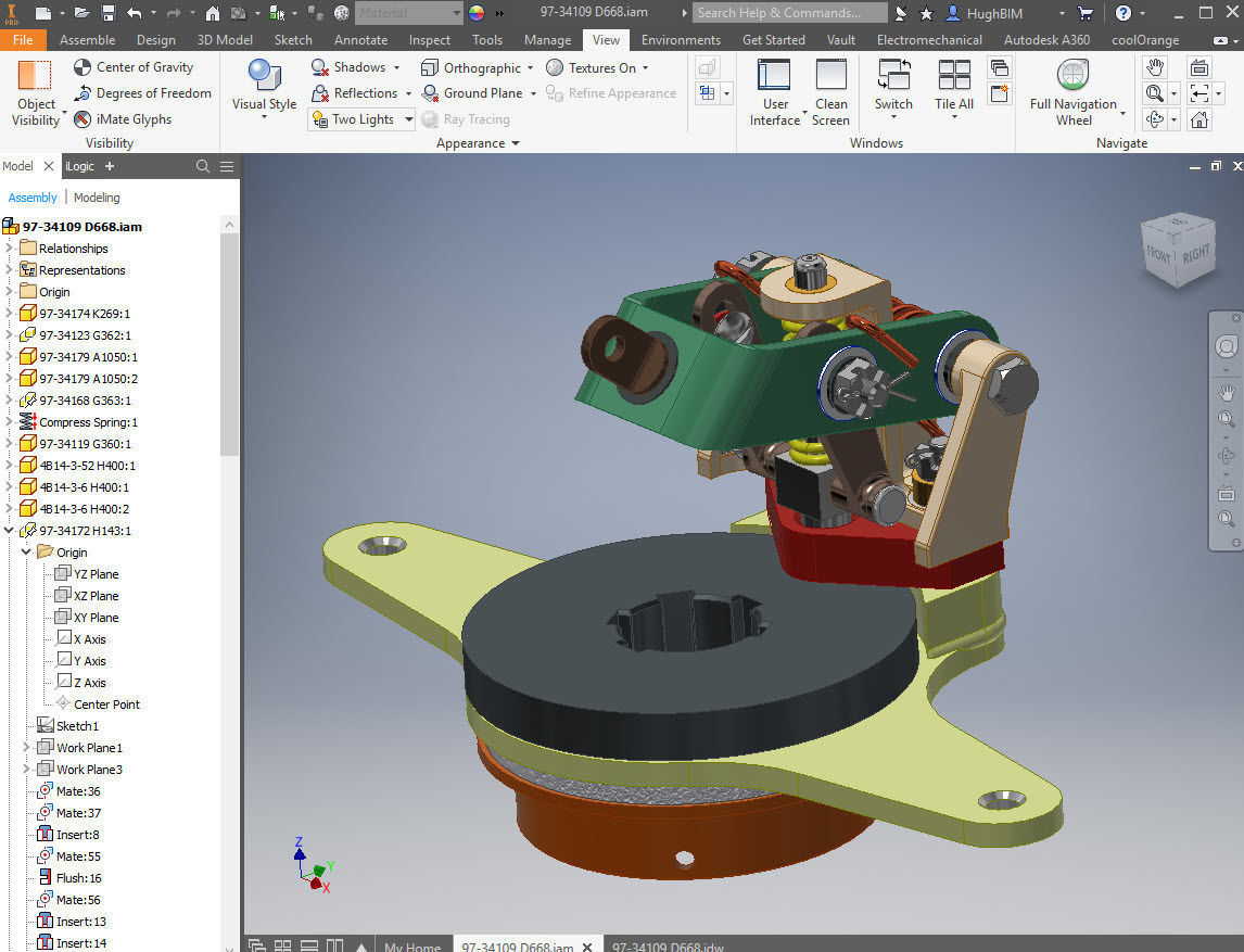 P-51D Mustang Tail Wheel De-clutching Assembly 3D print model_2