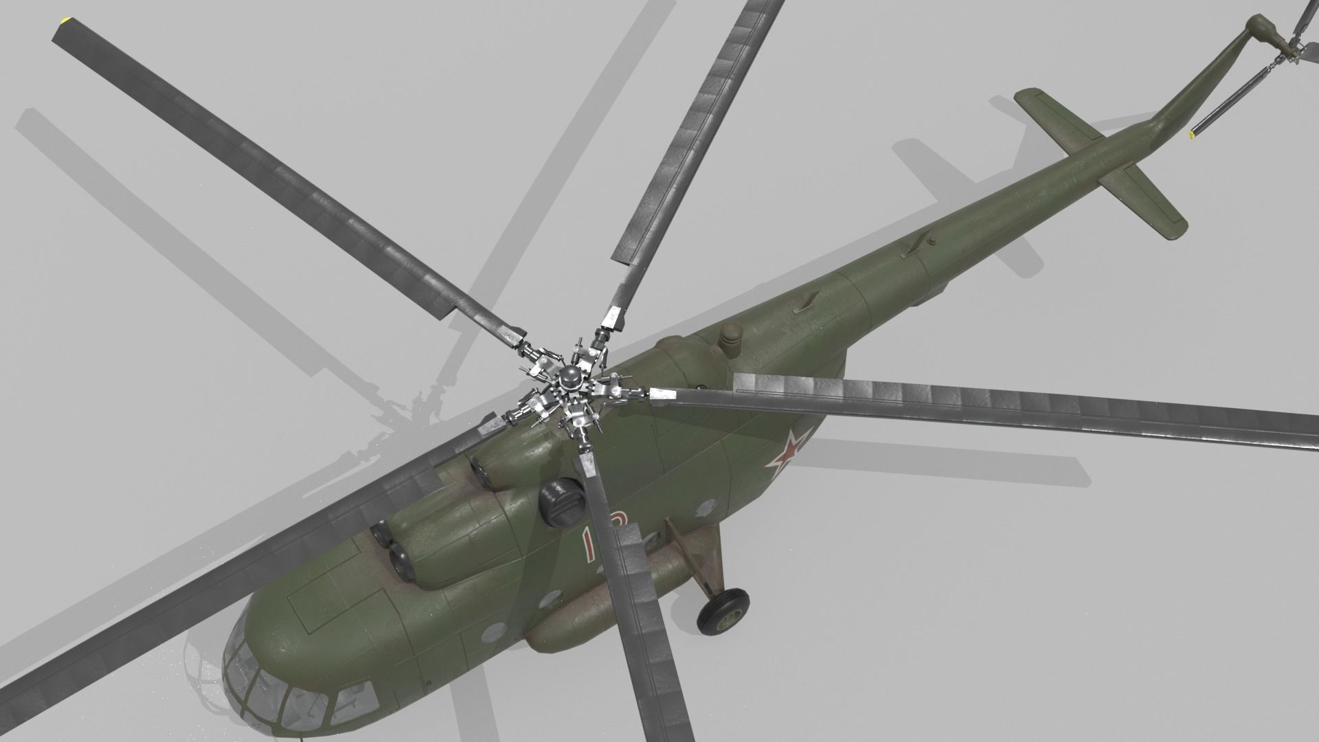 Mil mi 8 low poly animated Low-poly 3D model_24