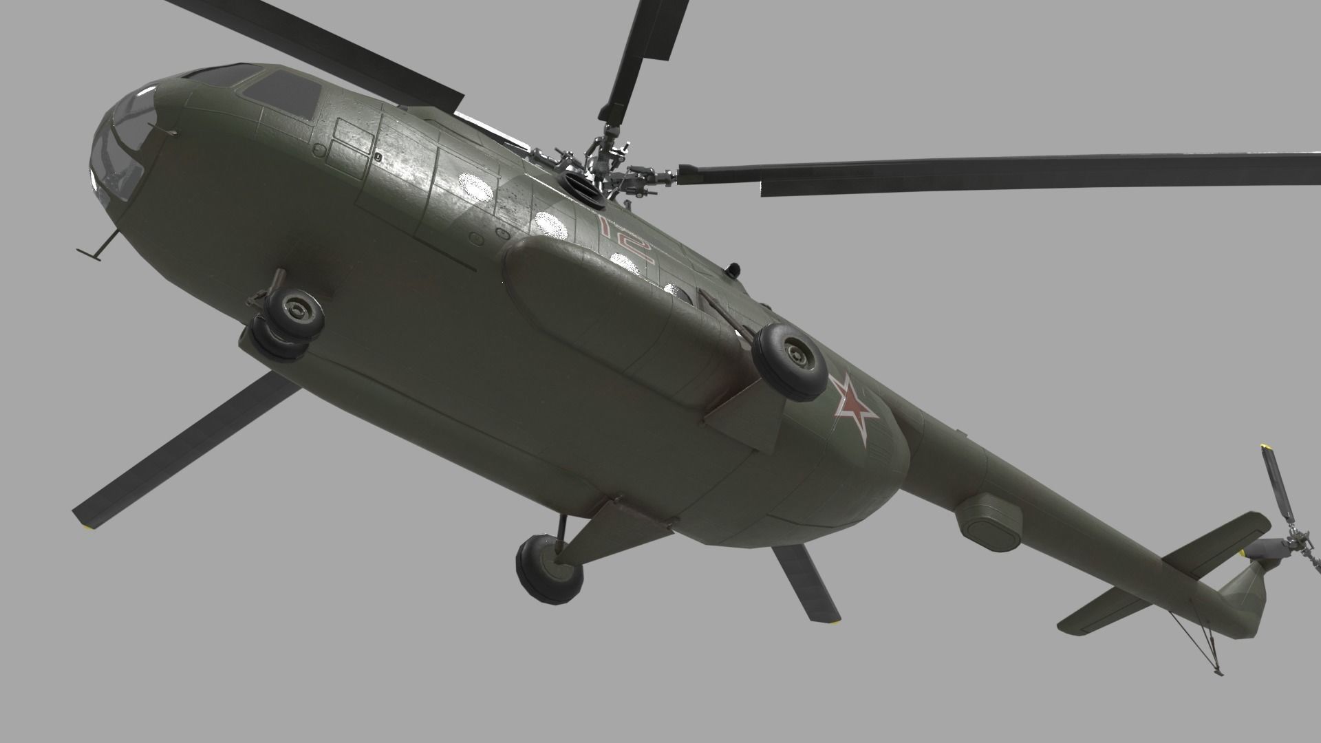 Mil mi 8 low poly animated Low-poly 3D model_25