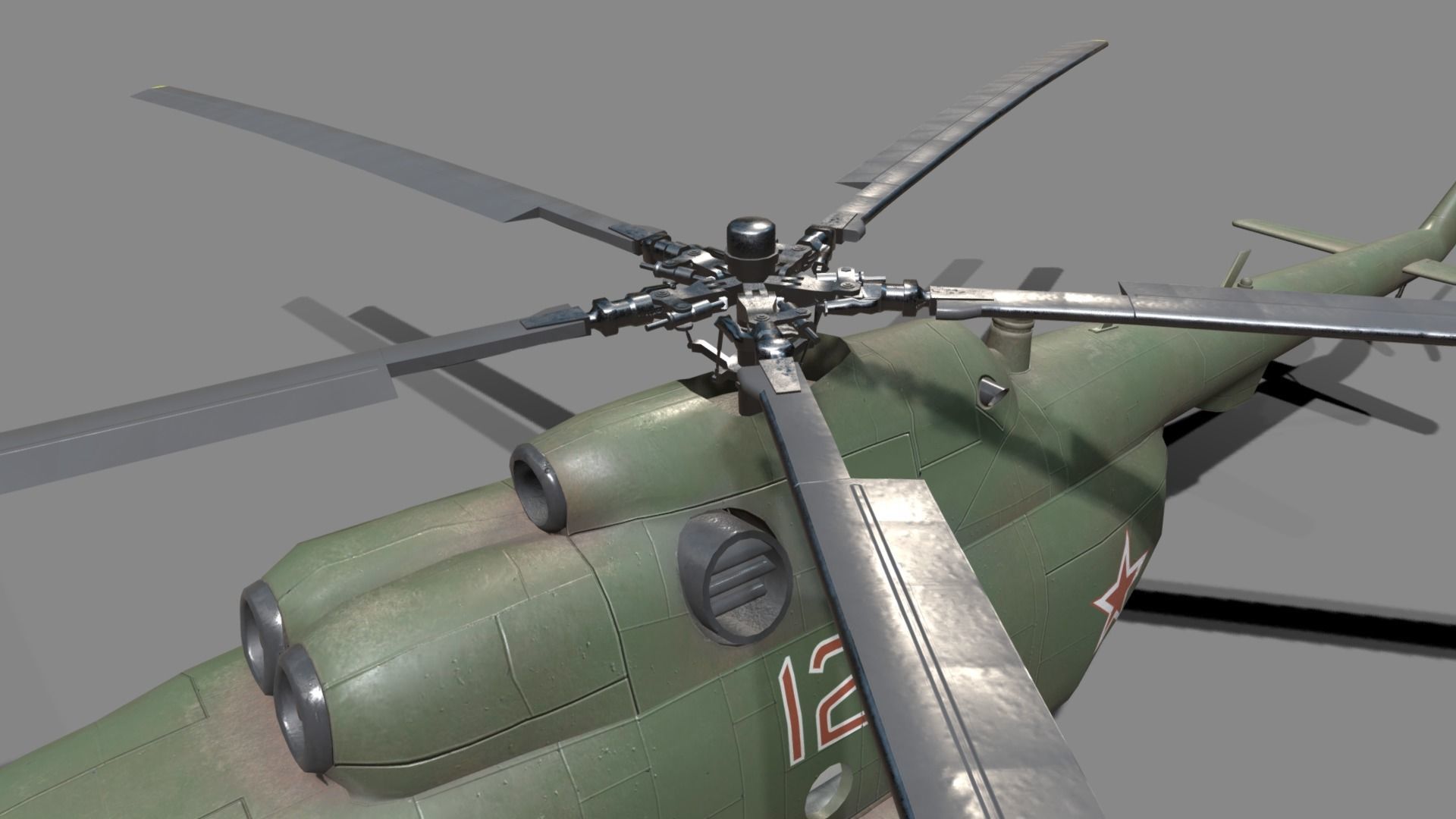 Mil mi 8 low poly animated Low-poly 3D model_14
