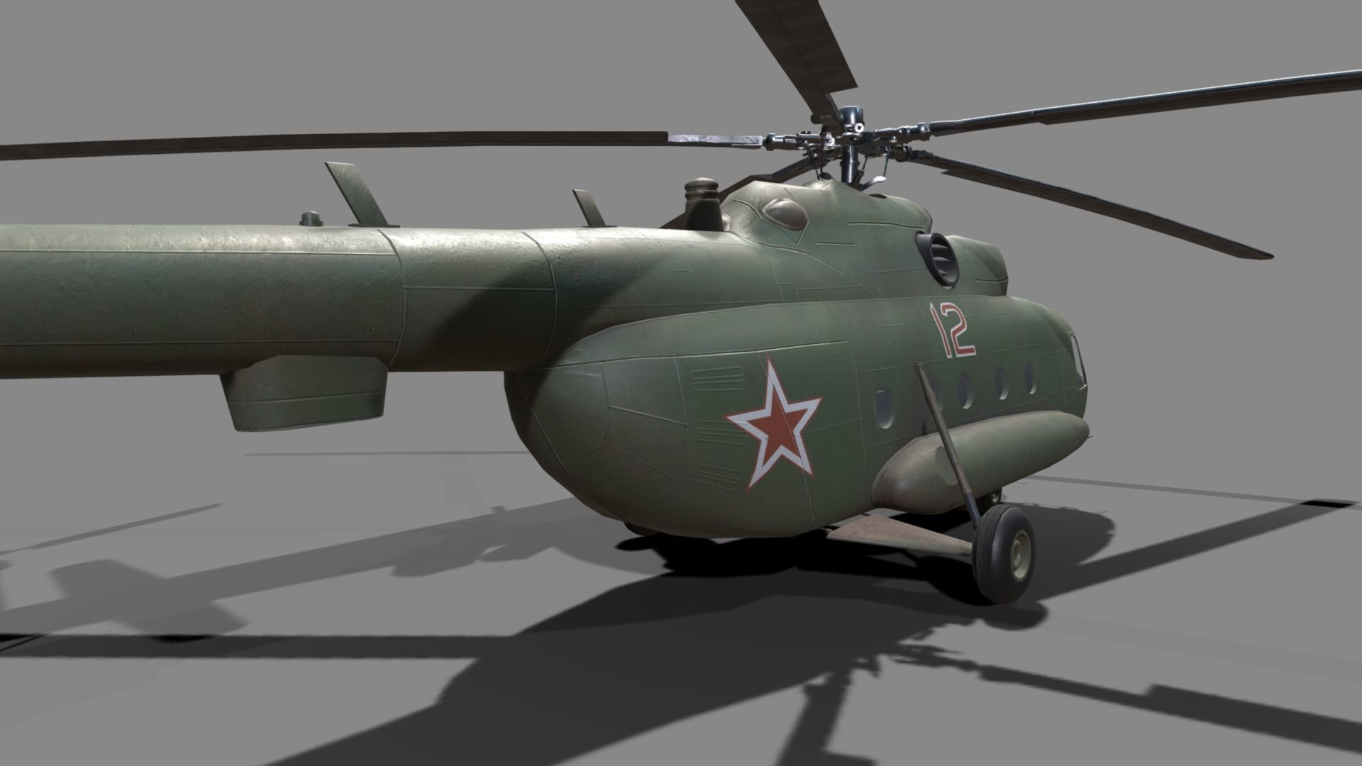 Mil mi 8 low poly animated Low-poly 3D model_10