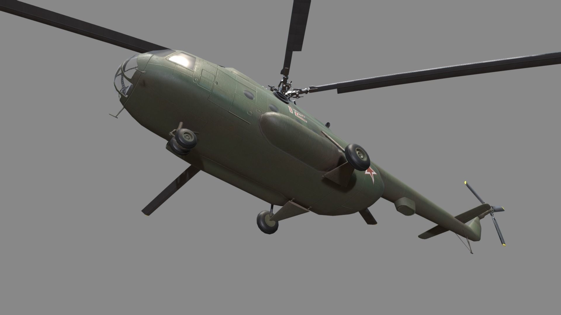Mil mi 8 low poly animated Low-poly 3D model_13