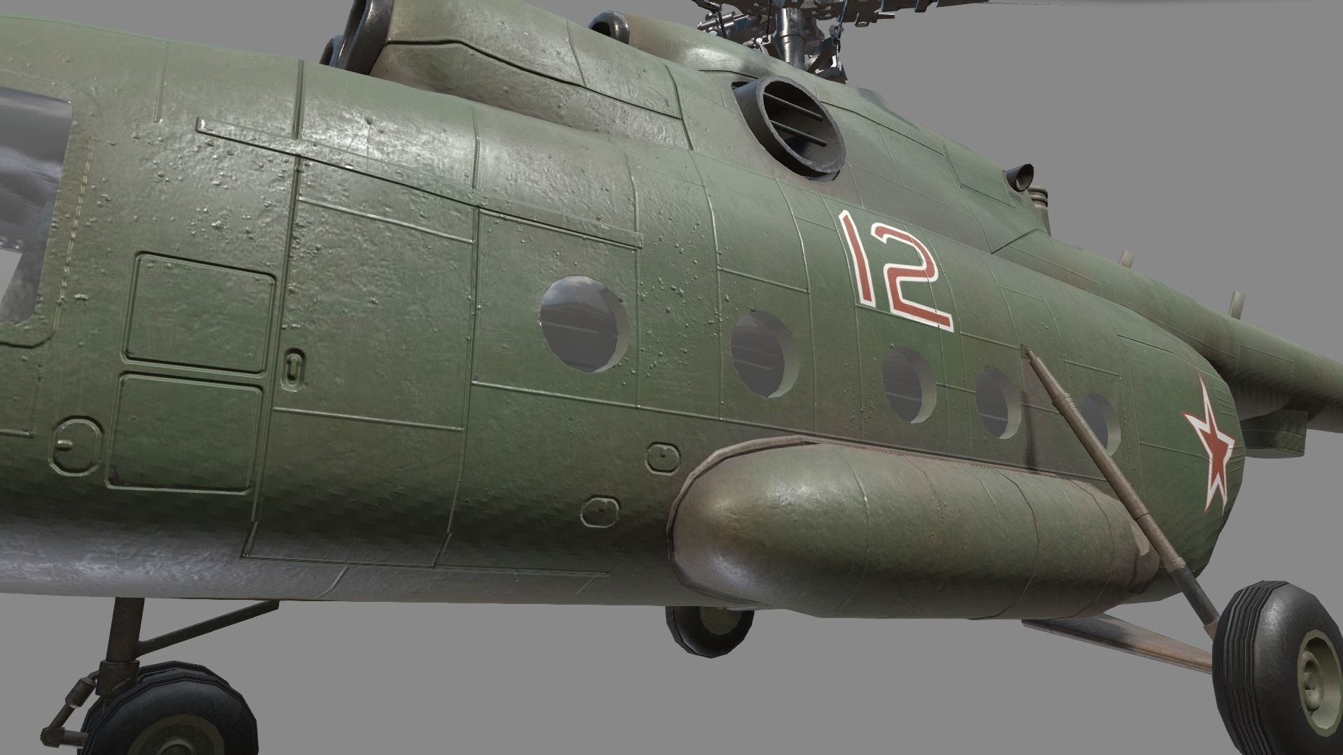 Mil mi 8 low poly animated Low-poly 3D model_18