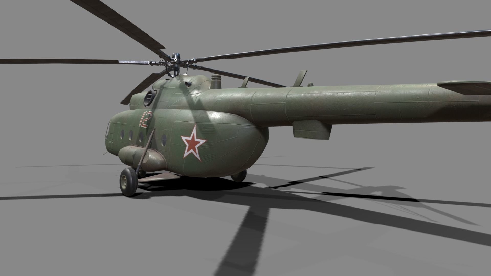 Mil mi 8 low poly animated Low-poly 3D model_12