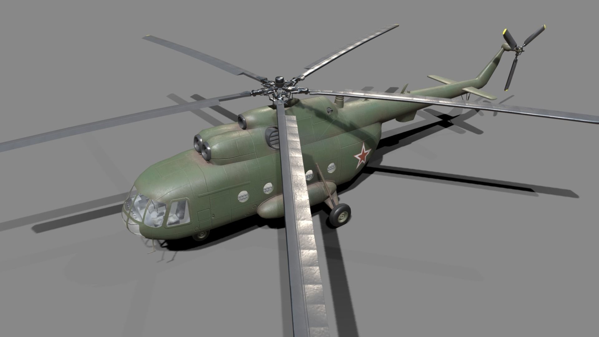 Mil mi 8 low poly animated Low-poly 3D model_15