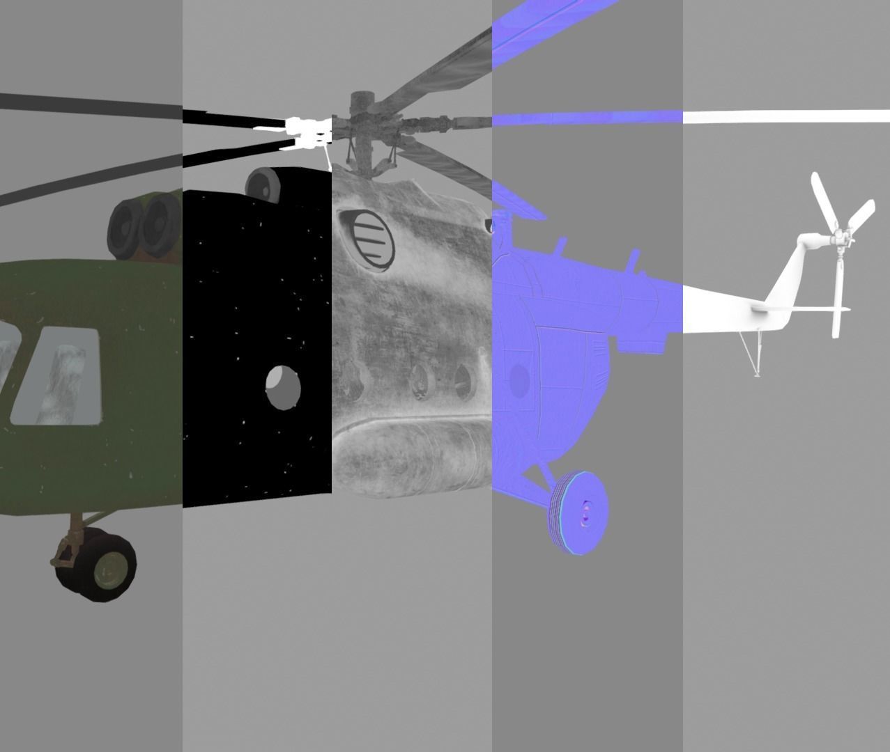 Mil mi 8 low poly animated Low-poly 3D model_20