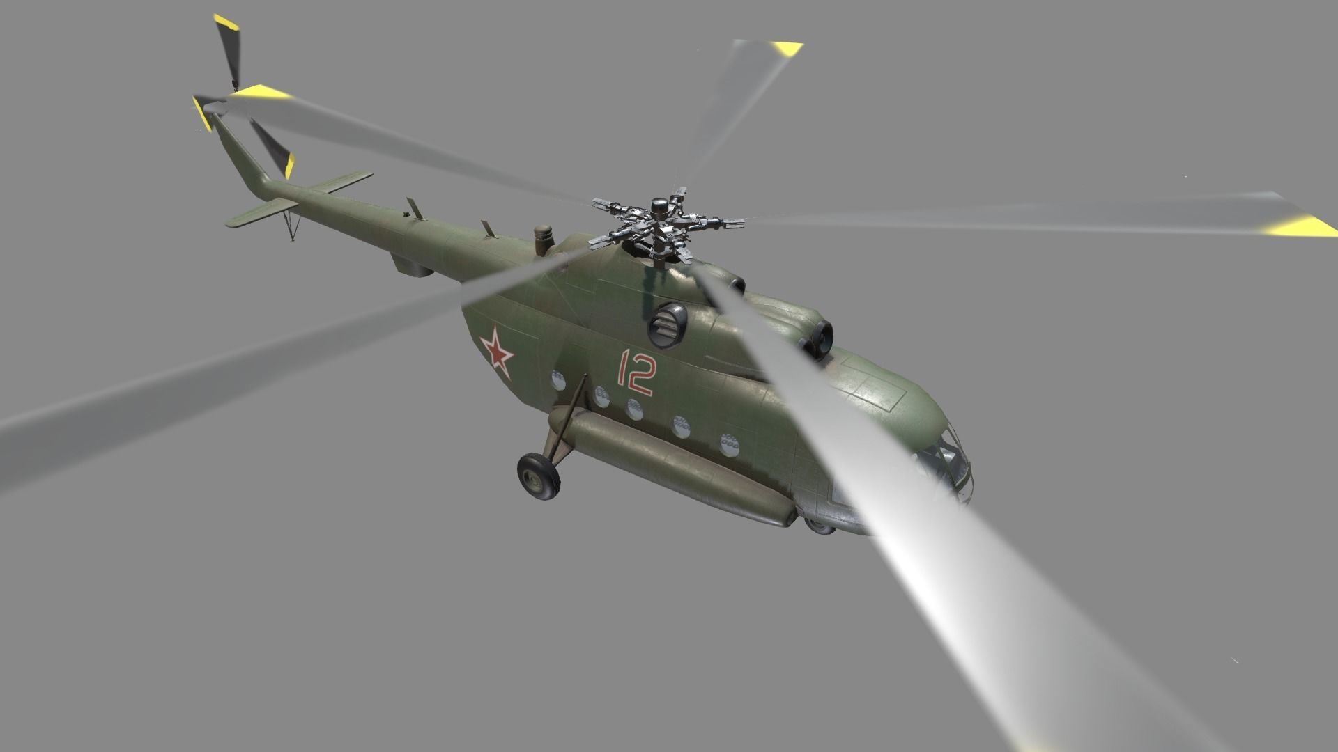 Mil mi 8 low poly animated Low-poly 3D model_17