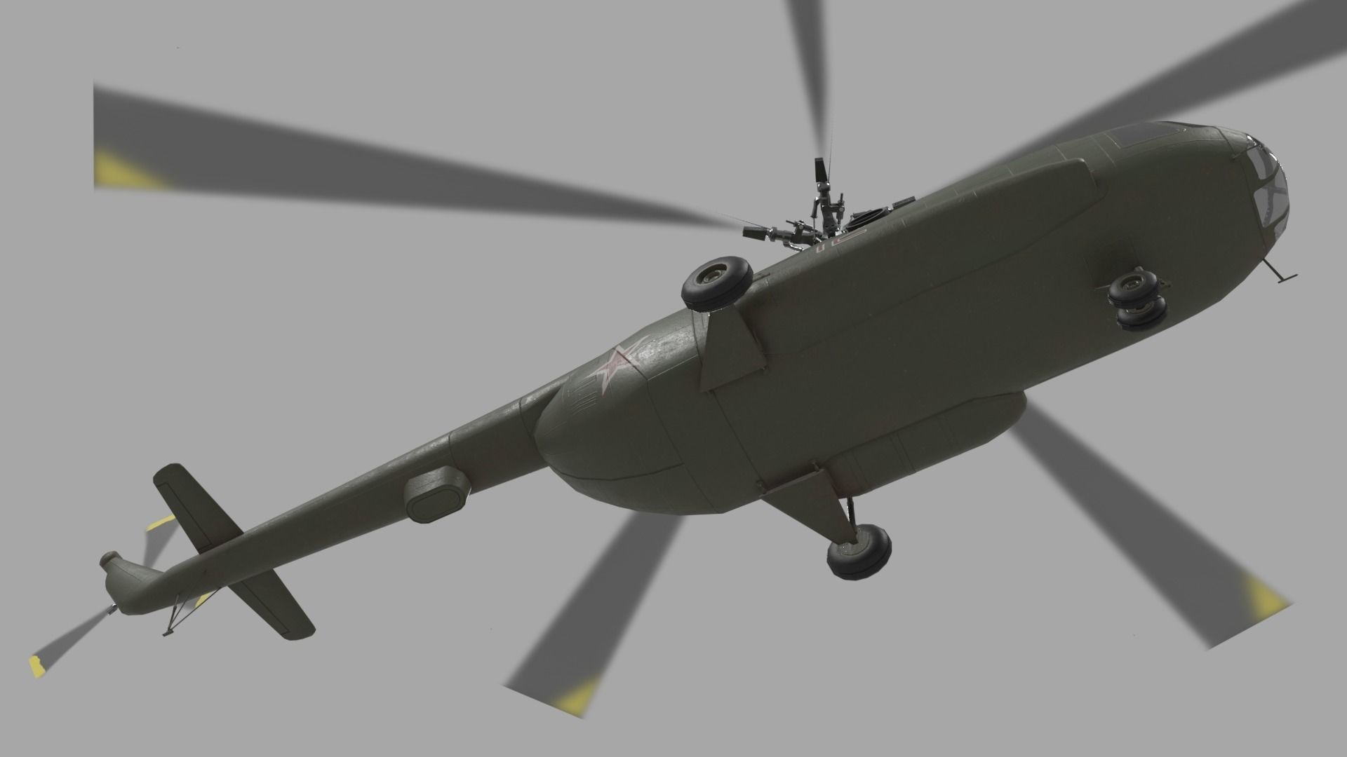 Mil mi 8 low poly animated Low-poly 3D model_6