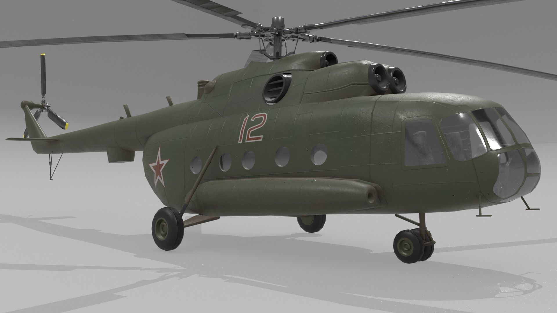 Mil mi 8 low poly animated Low-poly 3D model_22