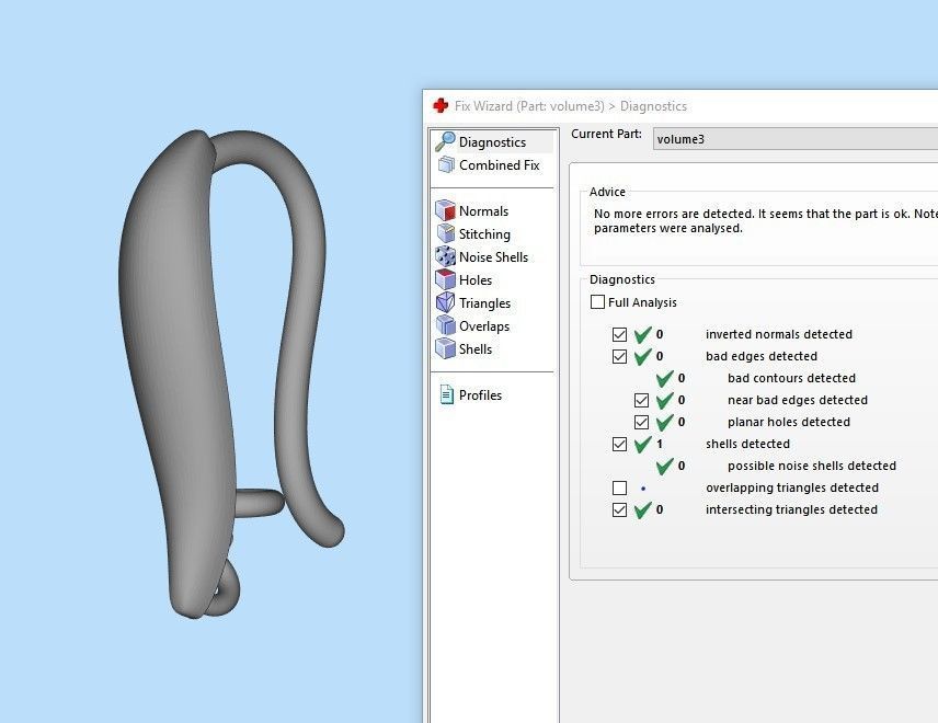 Women earrings with gem 3dm stl vintage 3D print model_26