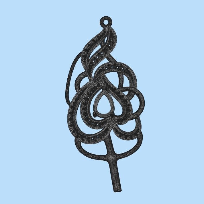 Women Earrings  with gems and diamonds 3dm stl 3D print model 3D print model_27