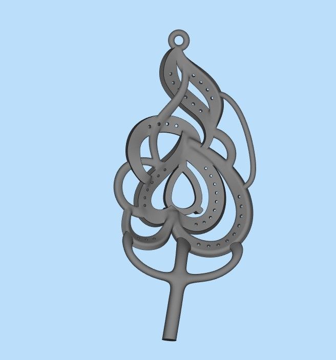 Women Earrings  with gems and diamonds 3dm stl 3D print model 3D print model_26