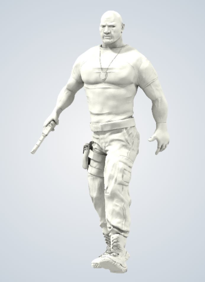 Agent Luke Hobbs 3D print model_2