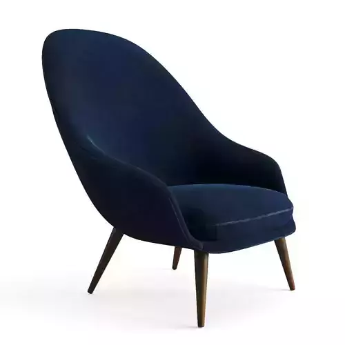 Bat Lounge Chair High Back by Gubi     