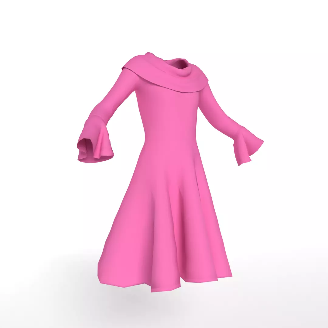 Pink Dress 3D model
