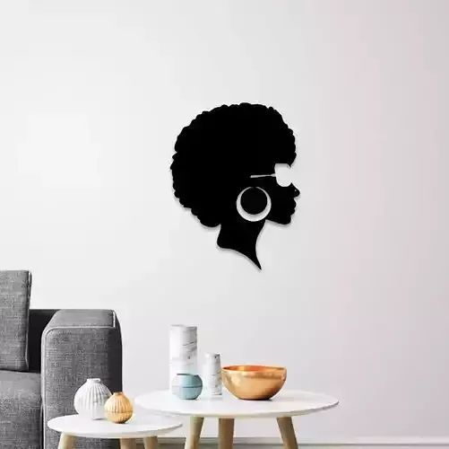 MODERN AFRICAN LADY WALL ART