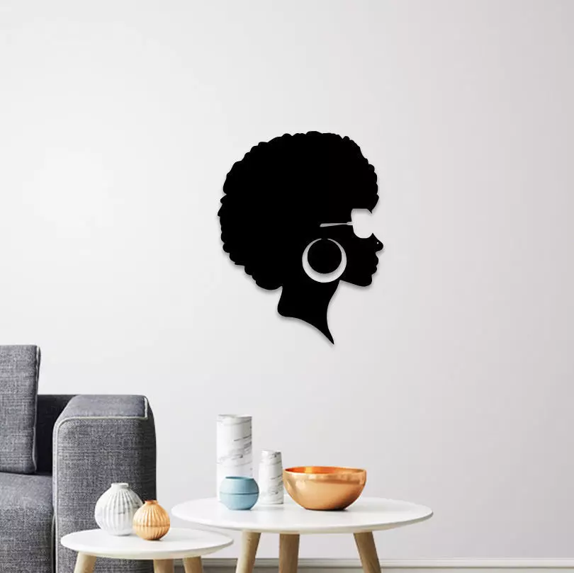 MODERN AFRICAN LADY WALL ART 3D print model_0