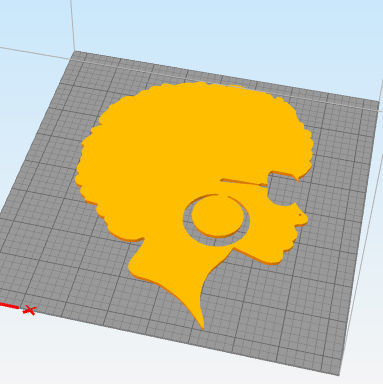 MODERN AFRICAN LADY WALL ART 3D print model_1