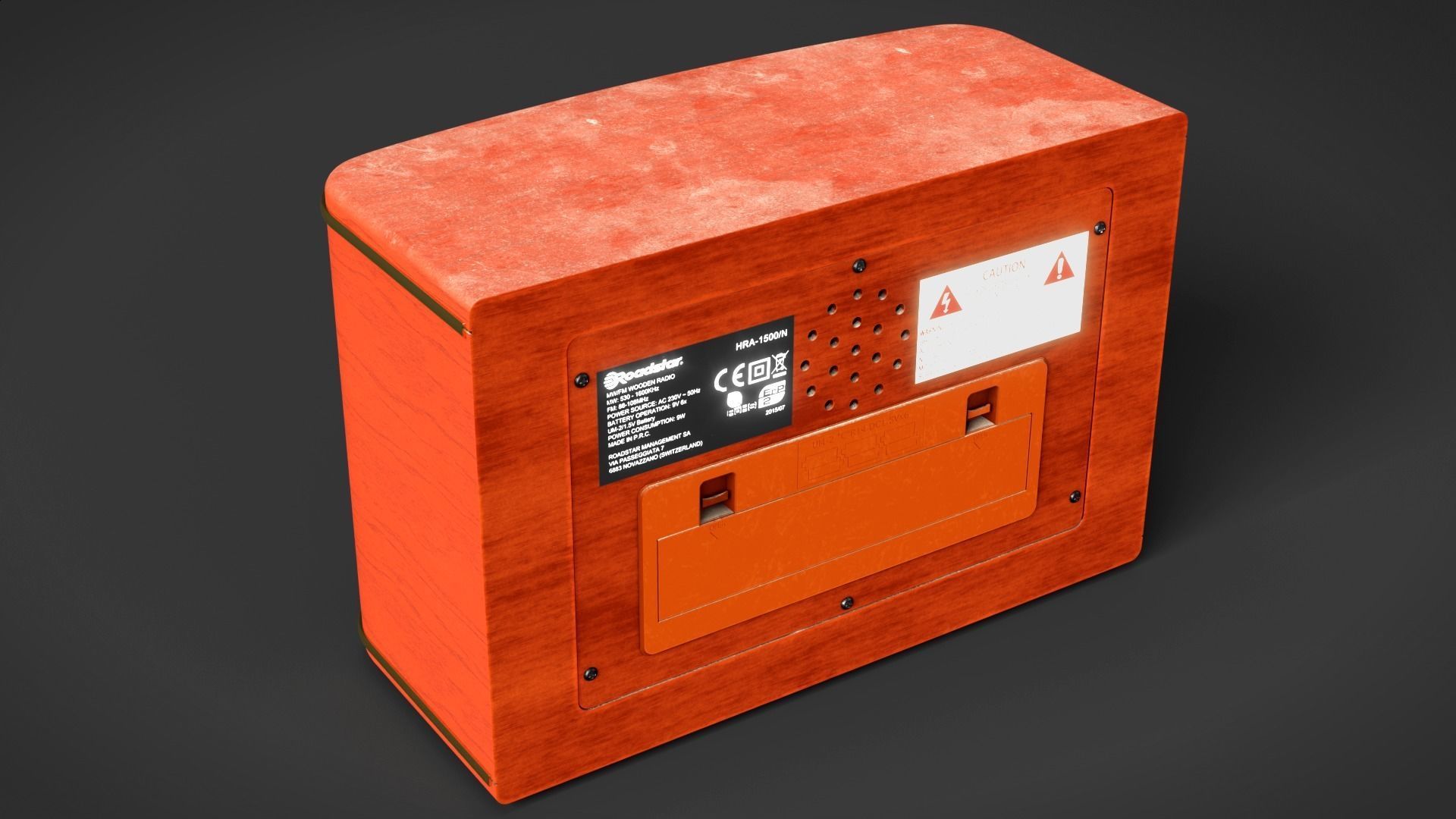 Roadstar retro radio 3D model_2