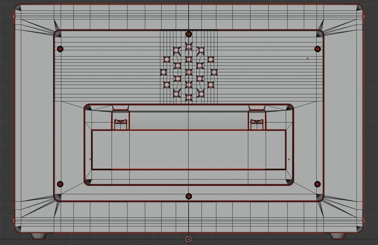 Roadstar retro radio 3D model_5
