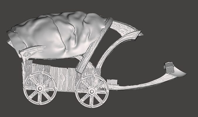 Covered wagon 3D print model