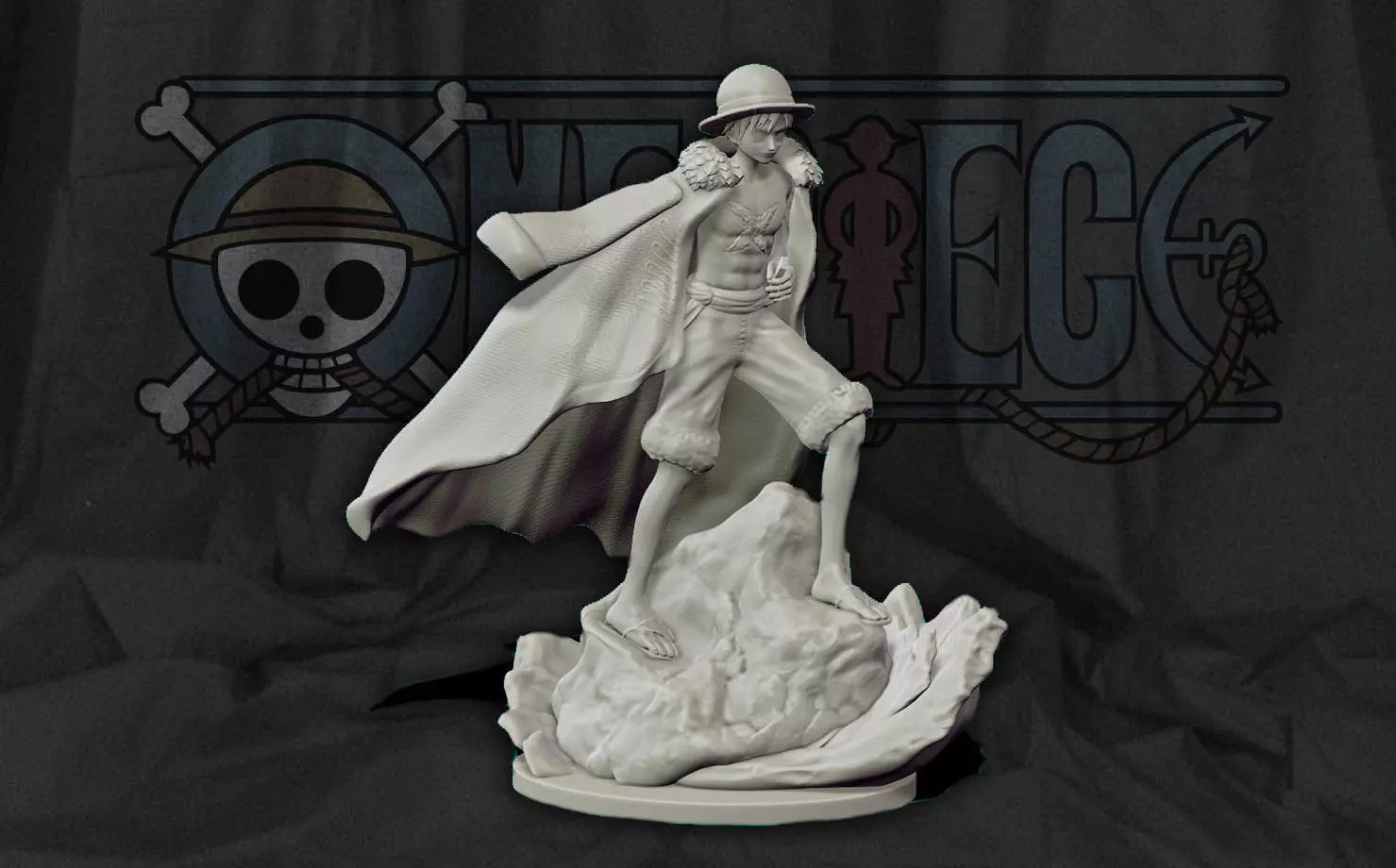 monkey d luffy  one piece  3d print anime statue  figurine 3D print model_0