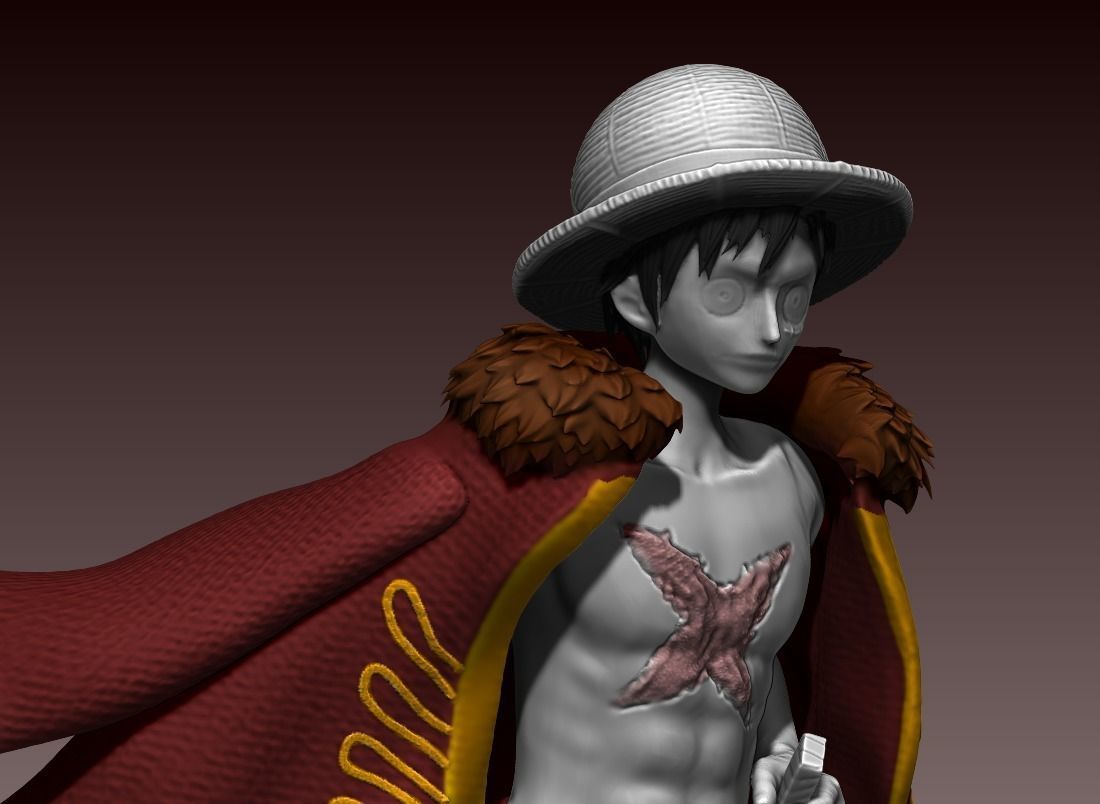 monkey d luffy  one piece  3d print anime statue  figurine 3D print model_3