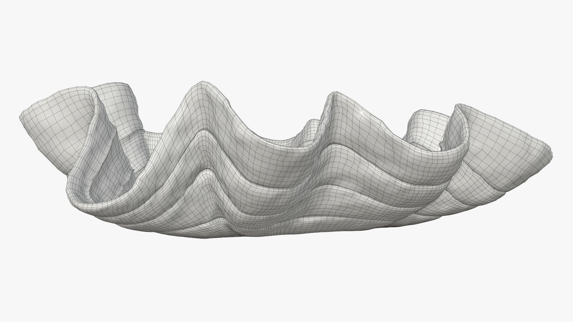 Clam shell bowl 3D model_8