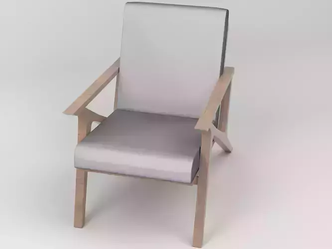Chair wooden with fabric