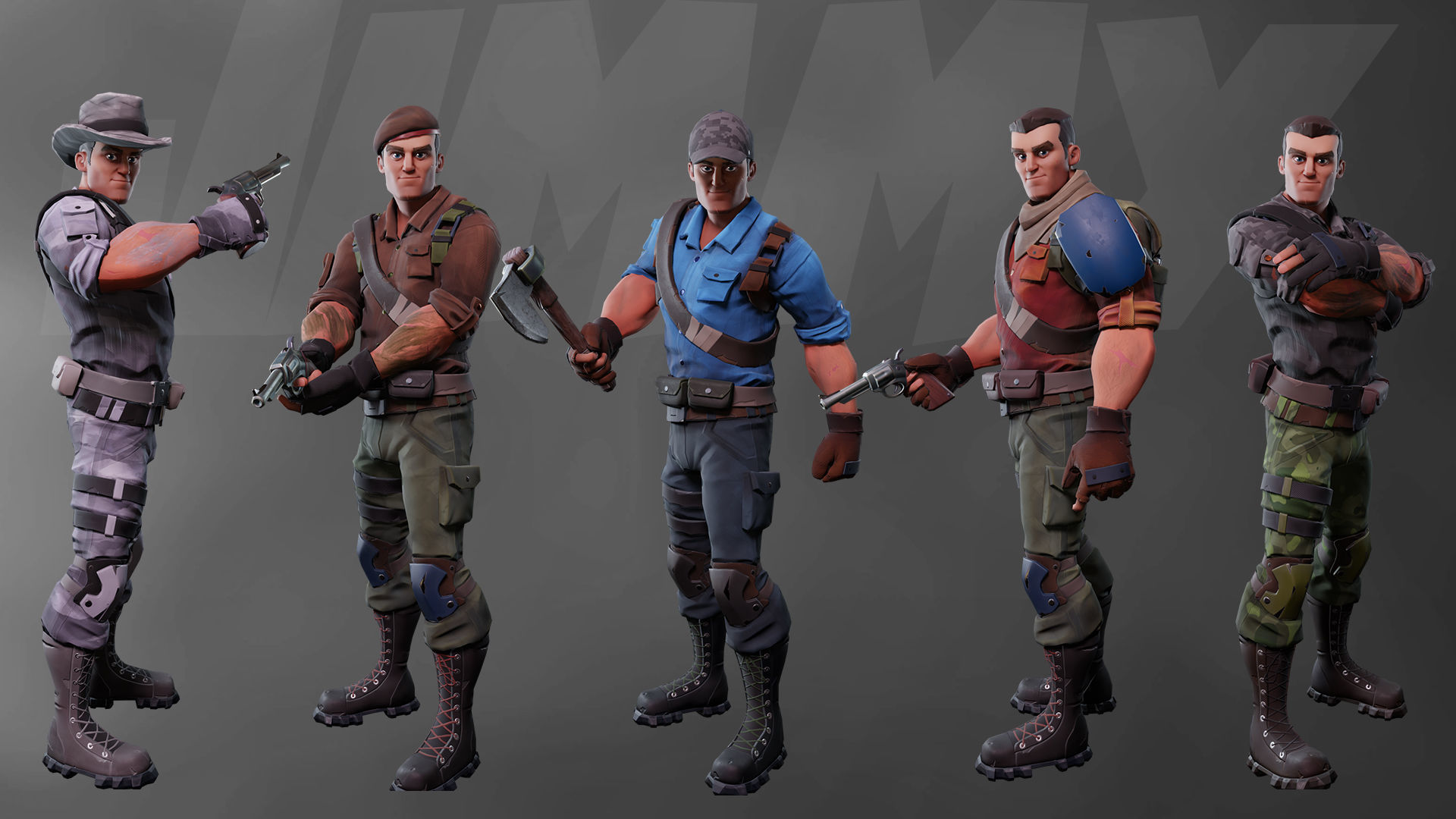 Jimmy adventure - Stylized character Low-poly 3D model_13