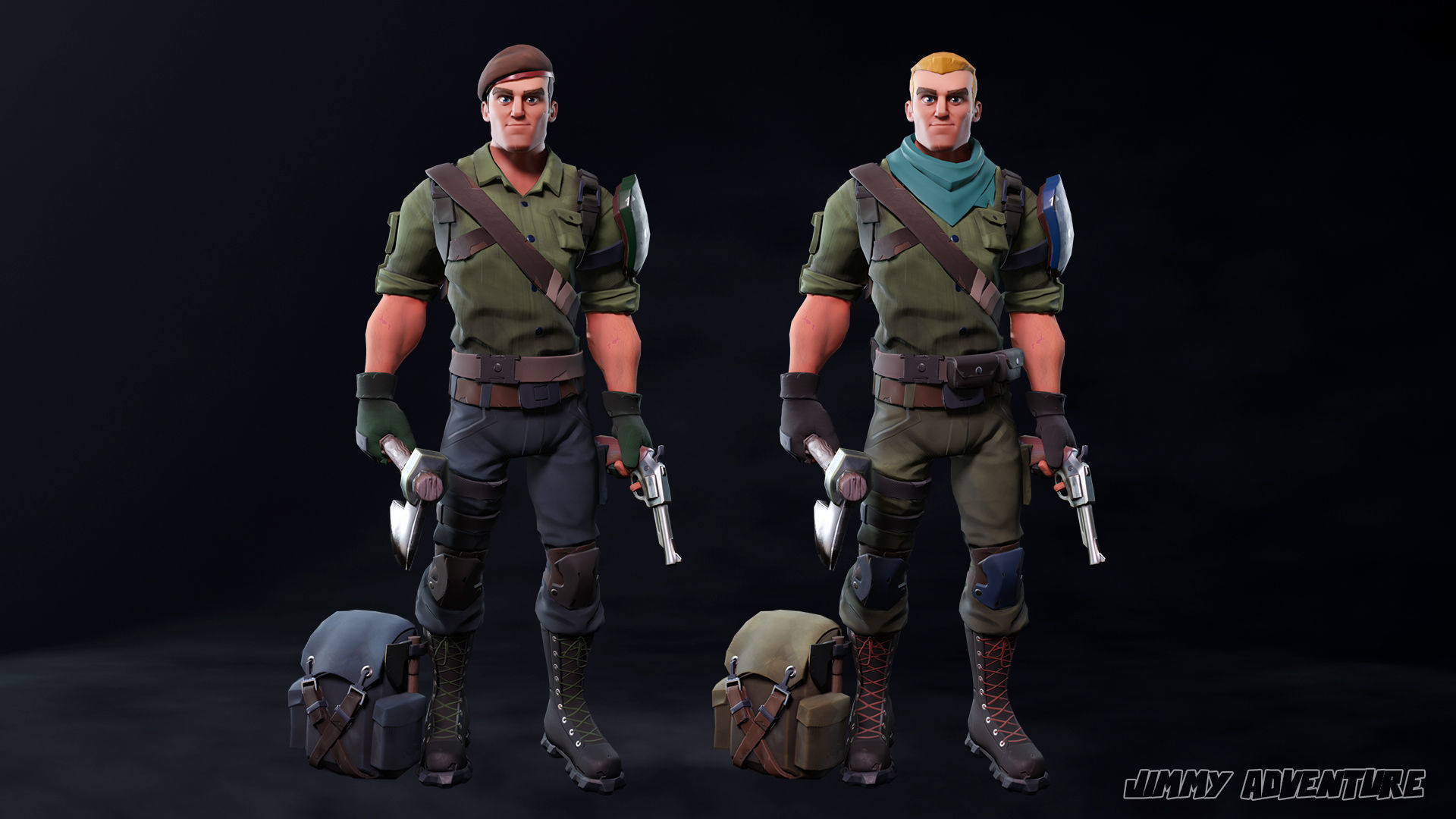 Jimmy adventure - Stylized character Low-poly 3D model_8