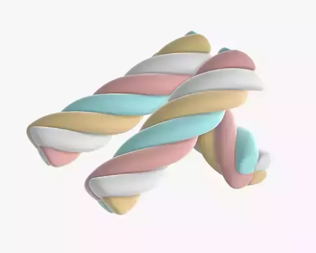 Marshmallows colorful candy spiral shape