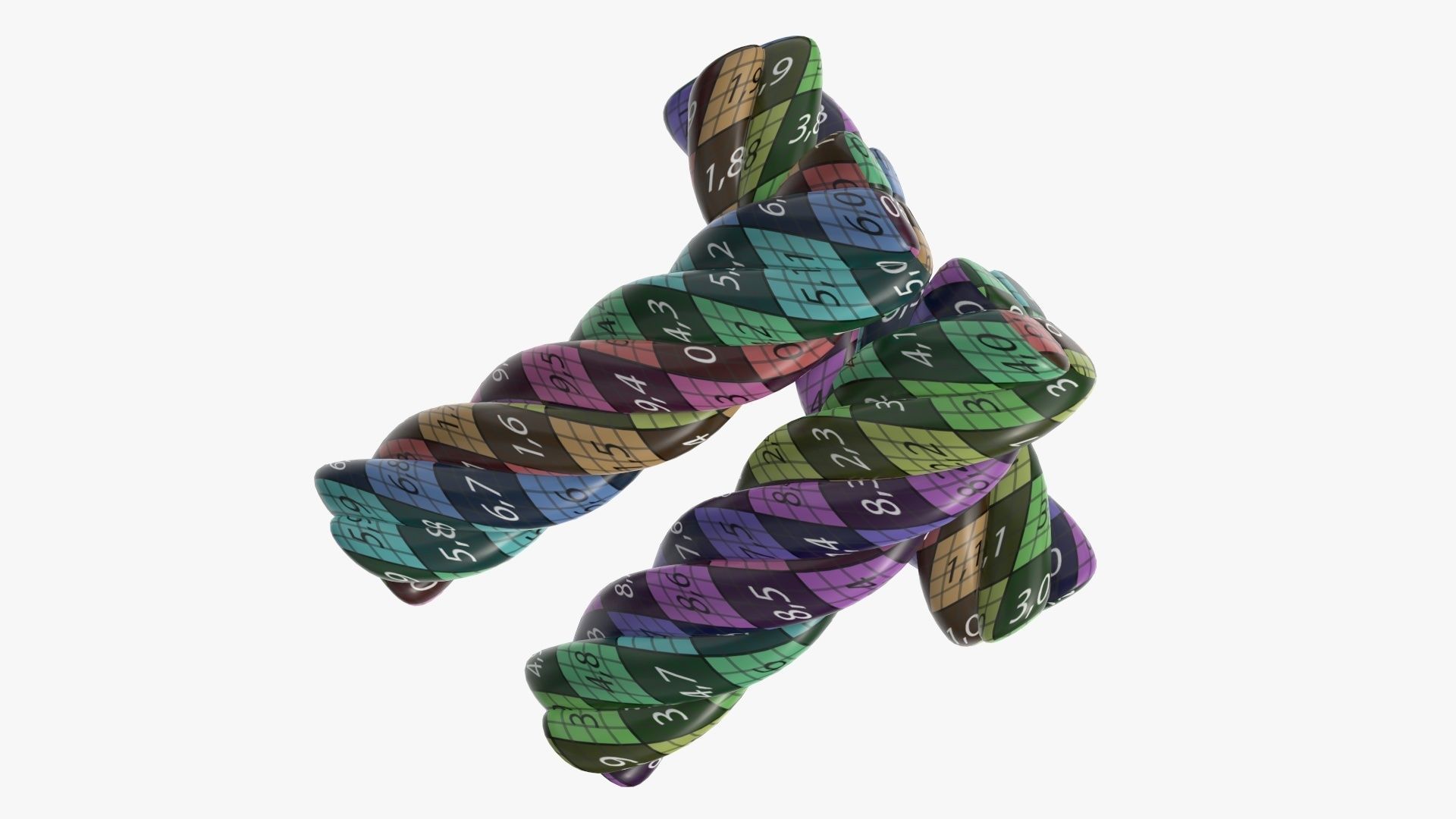 Marshmallows colorful candy spiral shape 3D model_13