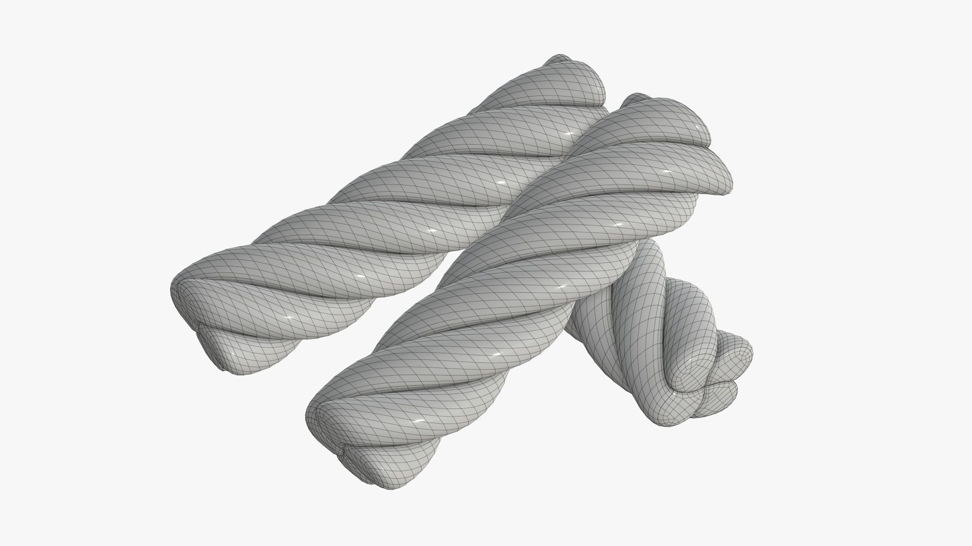 Marshmallows colorful candy spiral shape 3D model_6