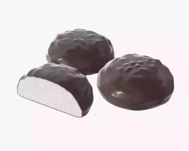 Marshmallows covered in chocolate