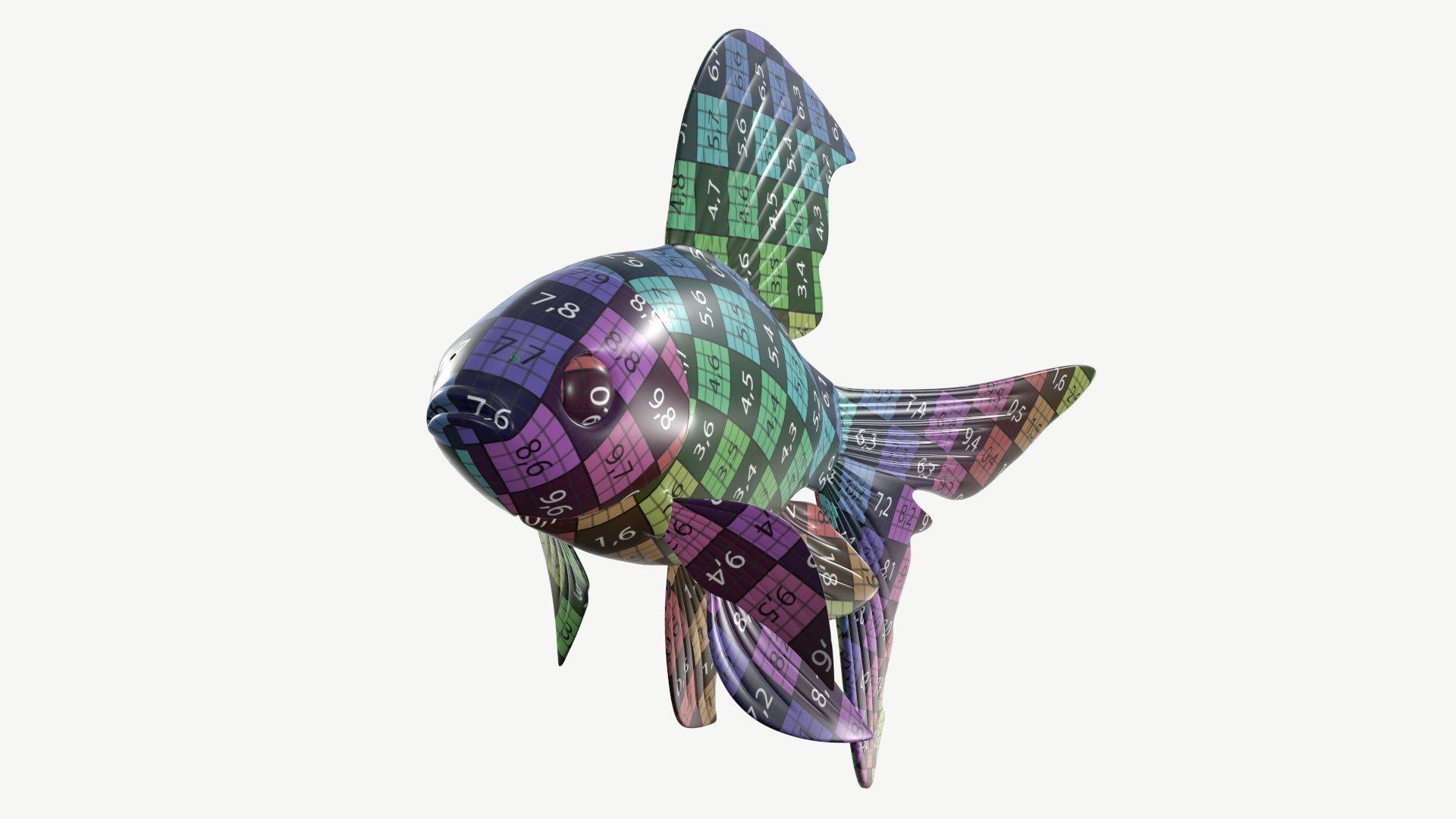 Goldfish cartoon 3D model_16