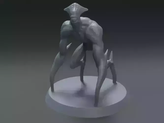 necromon humanoid creature 3D print model